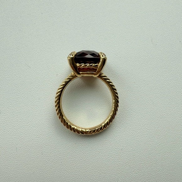 David Yurman 11MM Garnet Chatelaine Ring - Picture 7 of 10